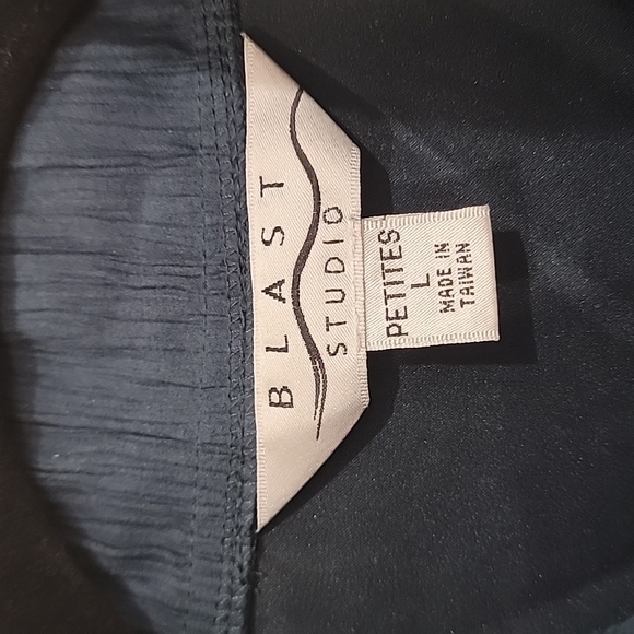 Blast Studio Green Crinkle Texture Zip Front Light Weight Jacket Petite Large - Picture 5 of 11